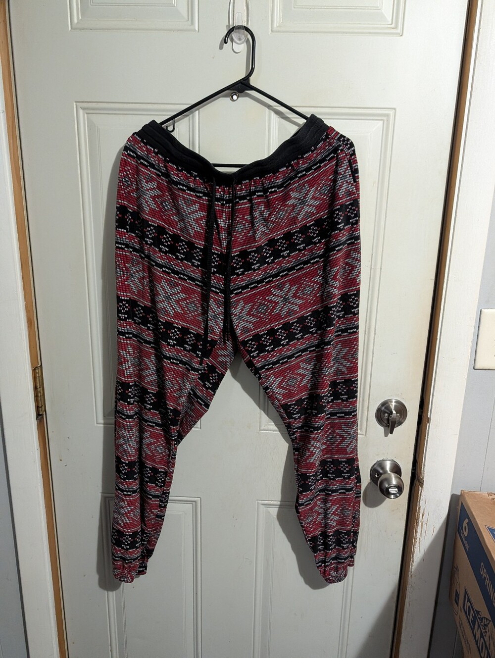 Women's Red Patterned Lounge Pants